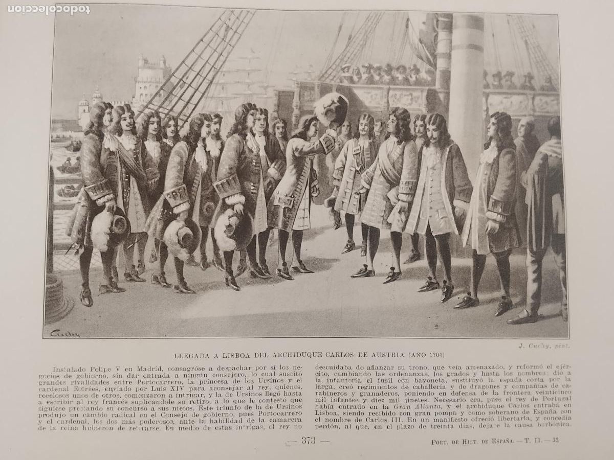 Colecionismo de Revistas e Jornais: hoja libro 1909 - ENTRADA DE FELIPE V EN NAPOLES EN EL A&Ntilde;O 1702