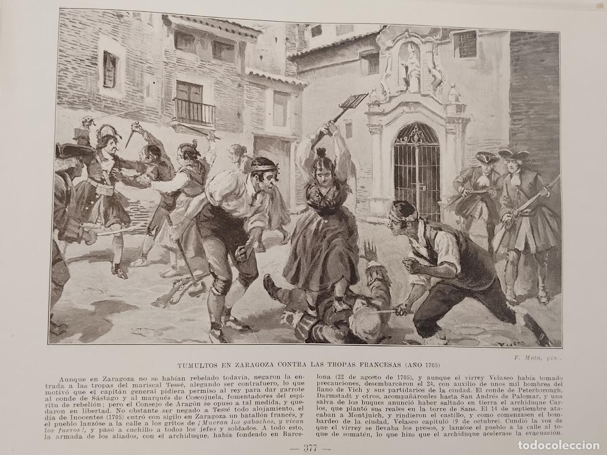 Coleccionismo de Revistas y Peri&oacute;dicos: hoja libro 1909 - TUMULTOS EN ZARAGOZA CONTRA TROPAS FRANCESAS EN 1705