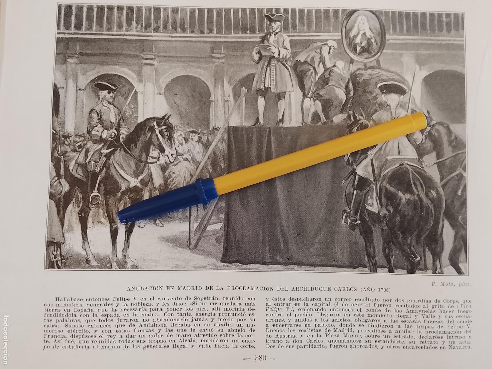 Coleccionismo de Revistas y Peri&oacute;dicos: hoja libro 1909 - ANULACION EN MADRID PROCLAMACION DEL ARCHIDUQUE CARLOS A&Ntilde;O 1706