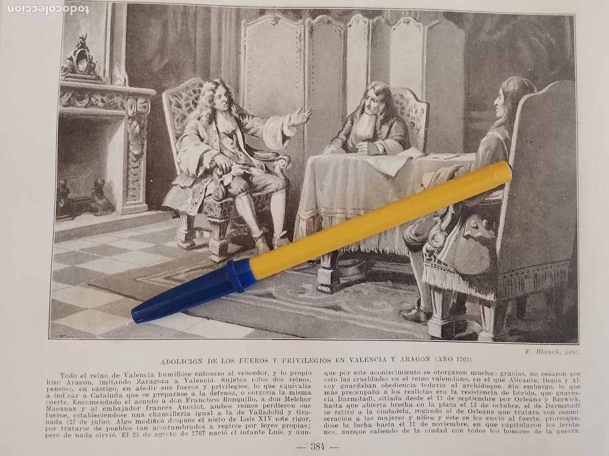 Colecionismo de Revistas e Jornais: hoja libro 1909 - ABOLICION DE LOS FUEROS Y PRIVILEGIOS EN VALENCIA Y ARAGON EN 1707