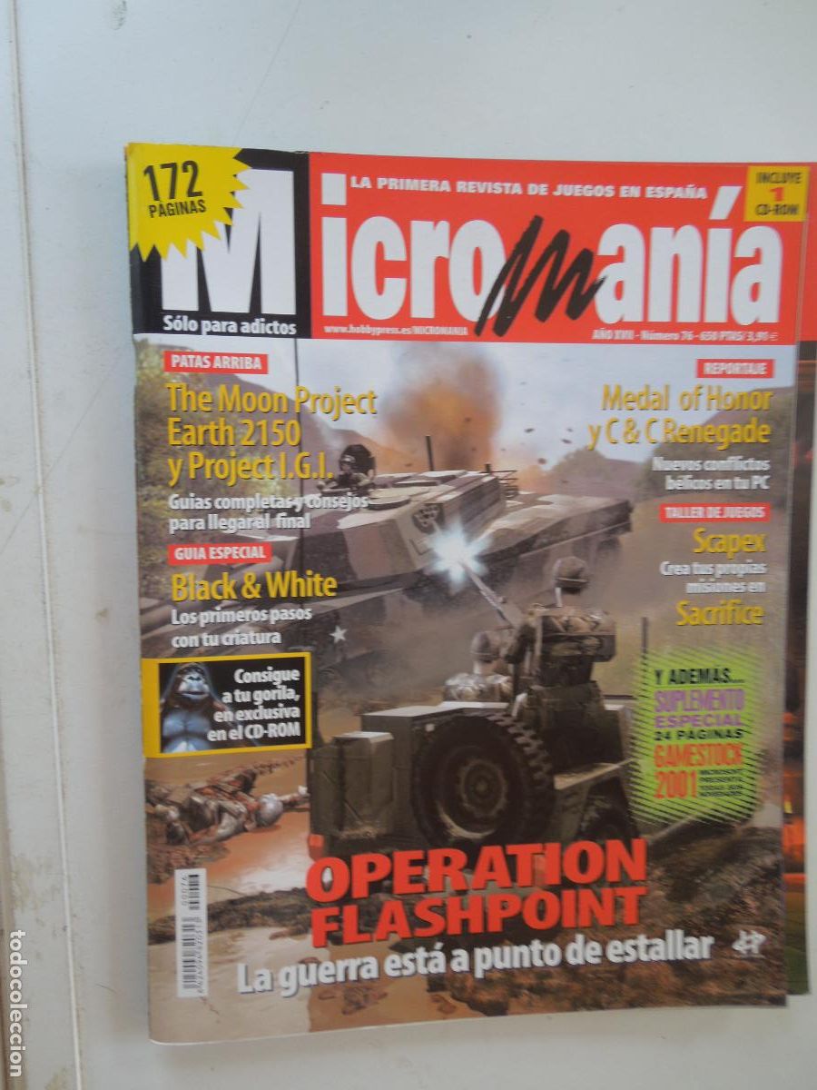 Collezionismo di Riviste e Giornali: MICROMANIA REVISTA N&ordm; 76- III EPOCA - MAYO 2001- OPERATION FLASPINT + SUPLEMENTO