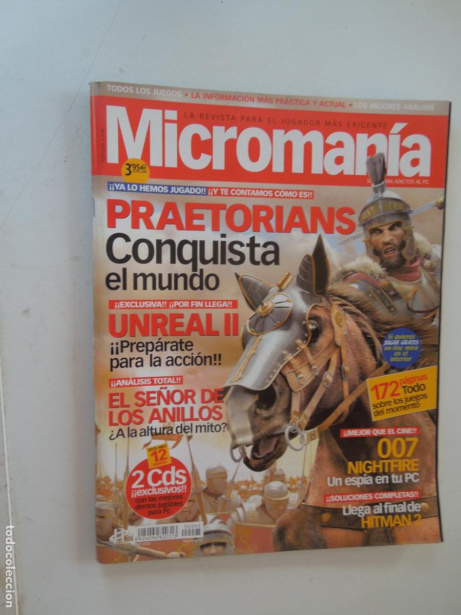 Collezionismo di Riviste e Giornali: MICROMANIA REVISTA N&ordm; 95- III EPOCA- PRAETORIANS, UNREAL II, 007 NIGHTFIRE
