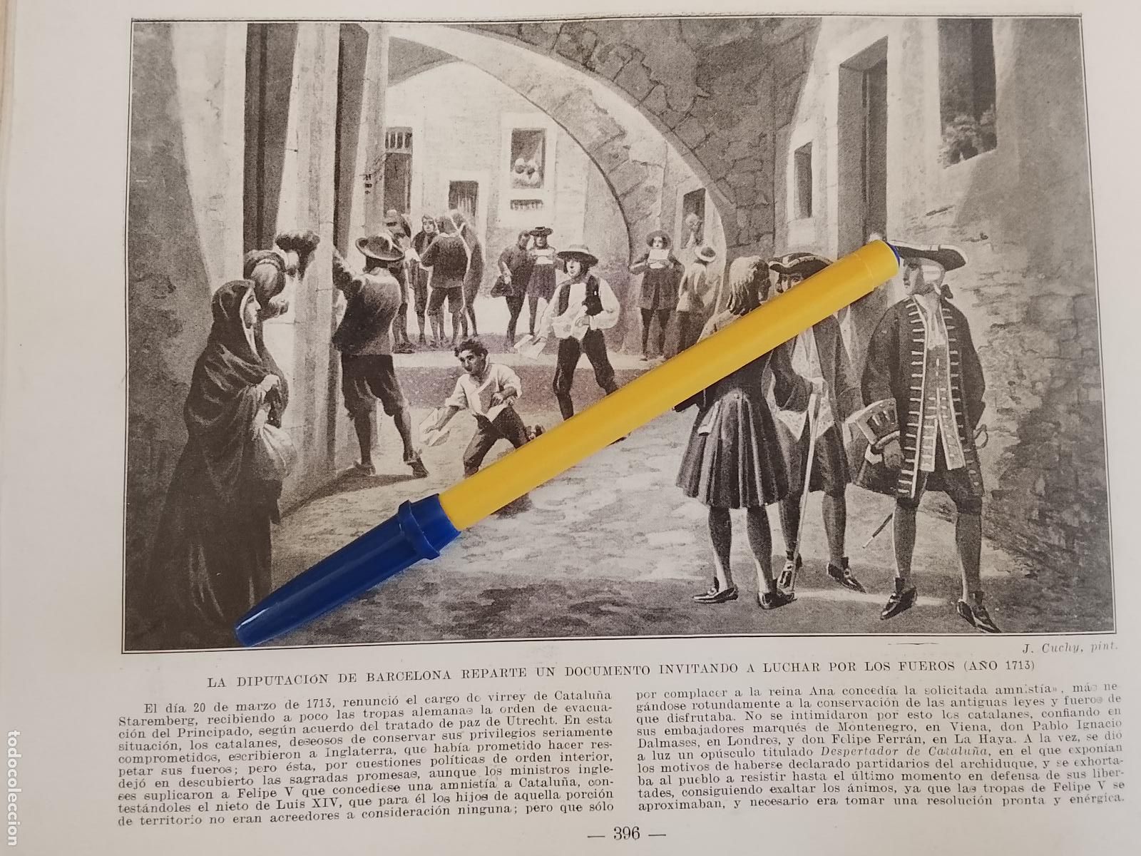 Collection Magazines and Newspapers: hoja libro 1909 - LA DIPUTACION DE BARCELONA DOCUMENTO INVITANDO A LUCHAR POR LOS FUEROS A&Ntilde;O 1713