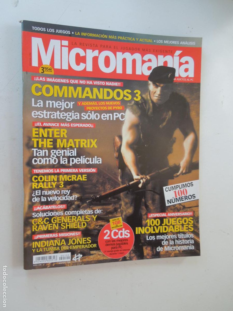 Collection Magazines and Newspapers: MICROMANIA REVISTA N&ordm; 100- III EPOCA - COMMANDOS 3