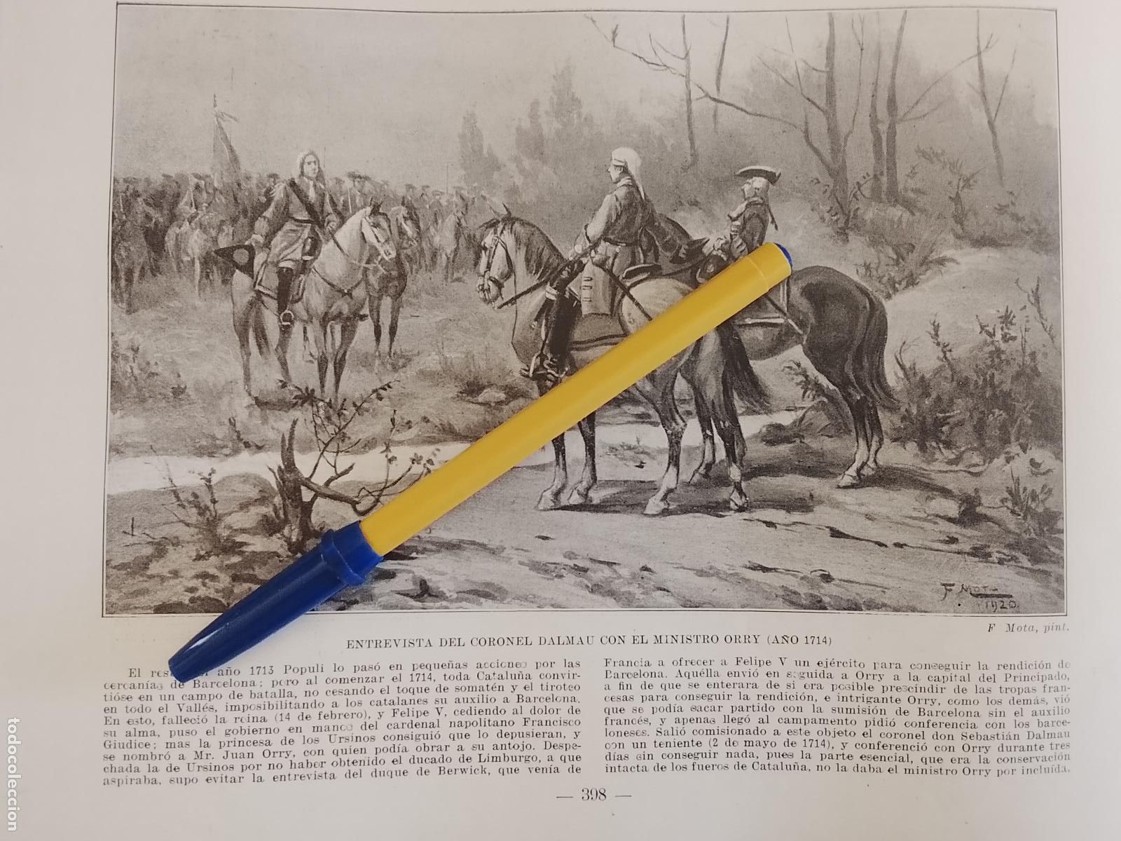 Coleccionismo de Revistas y Peri&oacute;dicos: hoja libro 1909 - ENTREVISTA DEL CORONEL DALMAU CON EL MINISTRO DE ORRY EN 1714