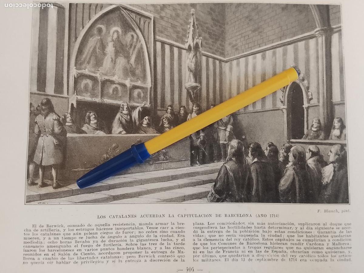 Coleccionismo de Revistas y Peri&oacute;dicos: hoja libro 1909 - LOS CATALANES ACUERDAN LA CAPITULACION DE BARCELONA EN 1714