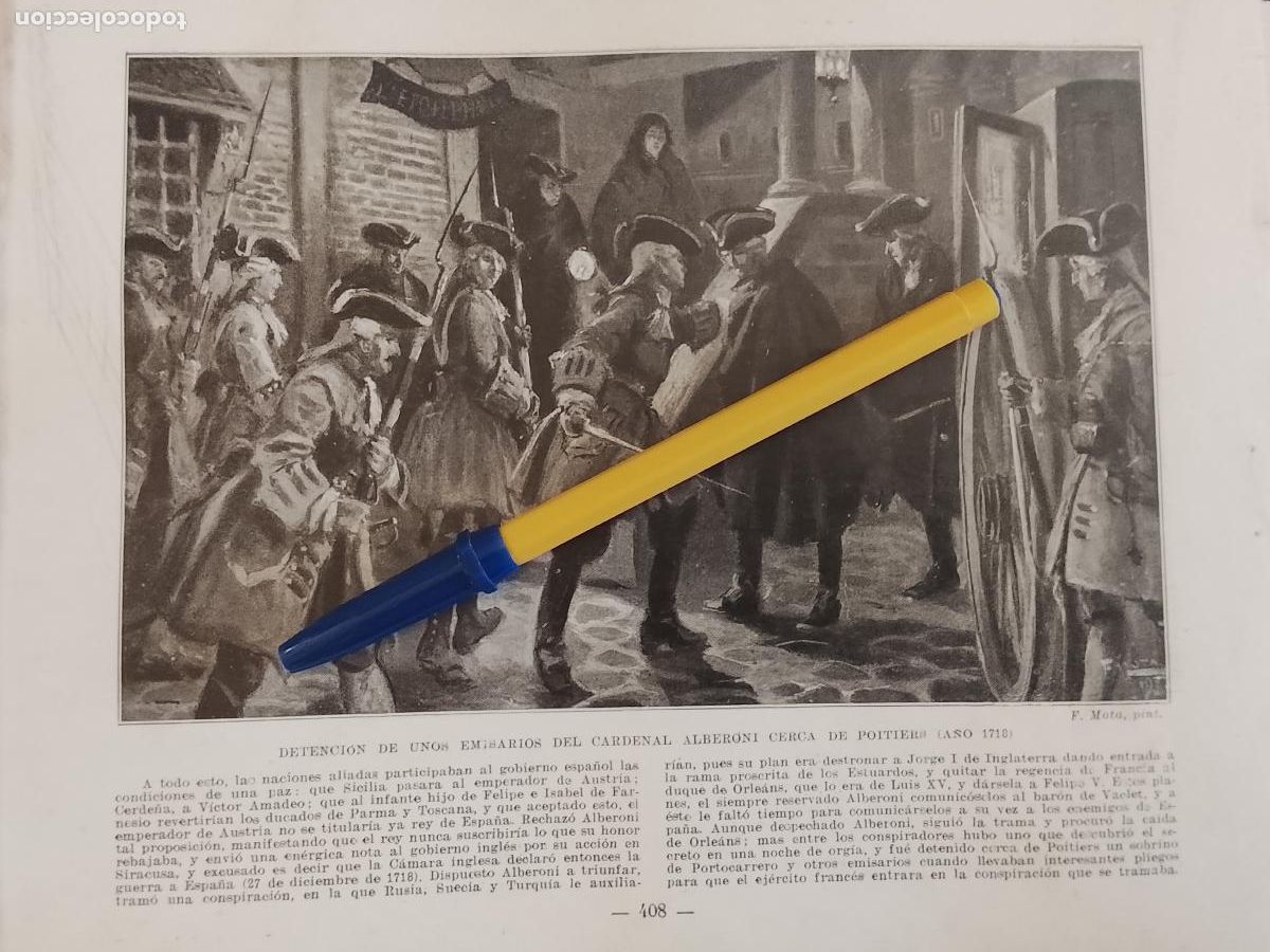 Coleccionismo de Revistas y Peri&oacute;dicos: hoja libro 1909 - DETENCION DE EMISARIOS DEL CARDENAL ALBERONI CERCA DE POITIERS A&Ntilde;O 1718