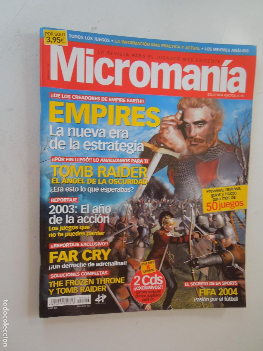 Coleccionismo de Revistas y Peri&oacute;dicos: MICROMANIA REVISTA N&ordm; 103- III EPOCA - AGOSTO 2003 - EMPIRES - TOMB RAIDER
