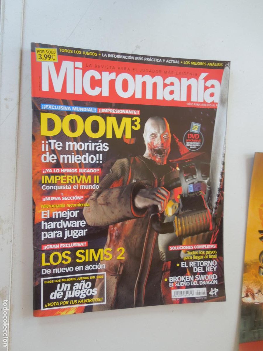 Coleccionismo de Revistas y Peri&oacute;dicos: MICROMANIA REVISTA N&ordm; 108- III EPOCA - ENERO 2004 - DOOM 3 LOS SIMS 2