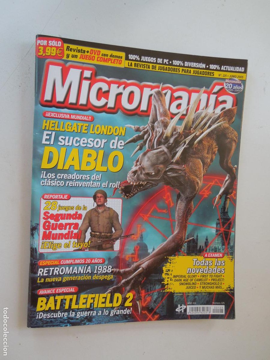 Coleccionismo de Revistas y Peri&oacute;dicos: MICROMANIA REVISTA N&ordm; 125- III EPOCA-JUNIO 2005 - HELLGATE LONDON EL SUCESOR DEL DIABLO -