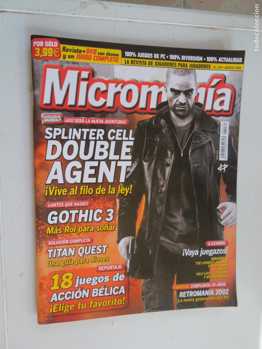 Colecionismo de Revistas e Jornais: MICROMANIA REVISTA N&ordm; 139- III EPOCA-08-2006- SPLNTER CELL , DOUBLE AGENT