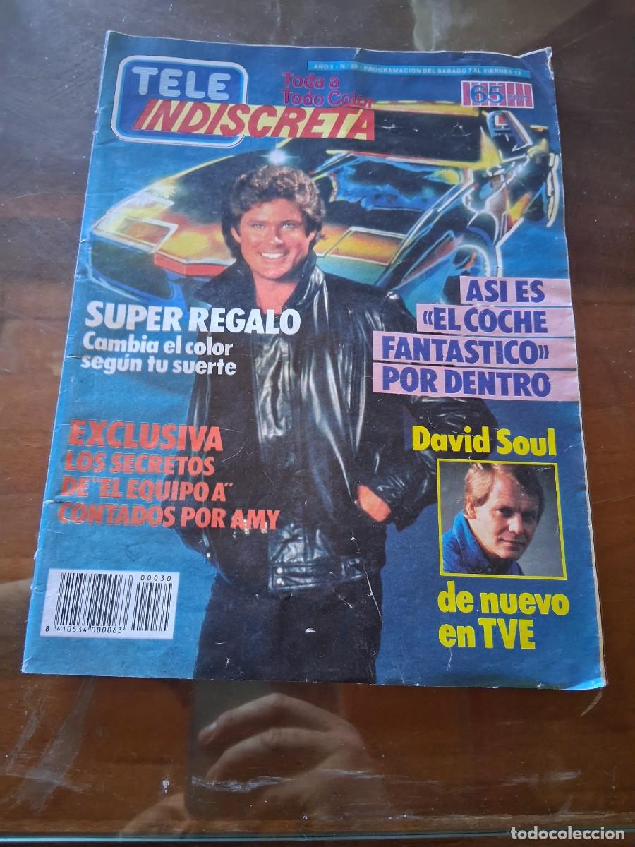Collectionnisme de Revues et Journaux: Revista Tele indiscreta 30 coche fant&aacute;stico Equipo A Manuel Toharia David Jamssen Jesse Owen