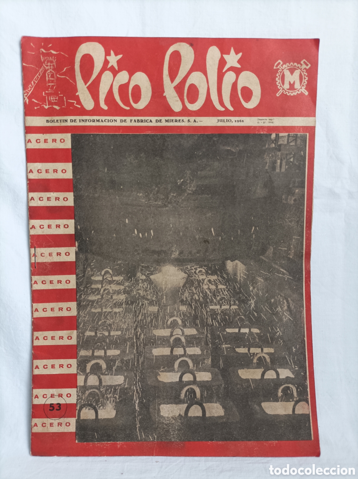 Coleccionismo de Revistas y Peri&oacute;dicos: Pico Polio. BOLET&Iacute;N F&Aacute;BRICA MIERES. 53. 1961. ASTURIAS