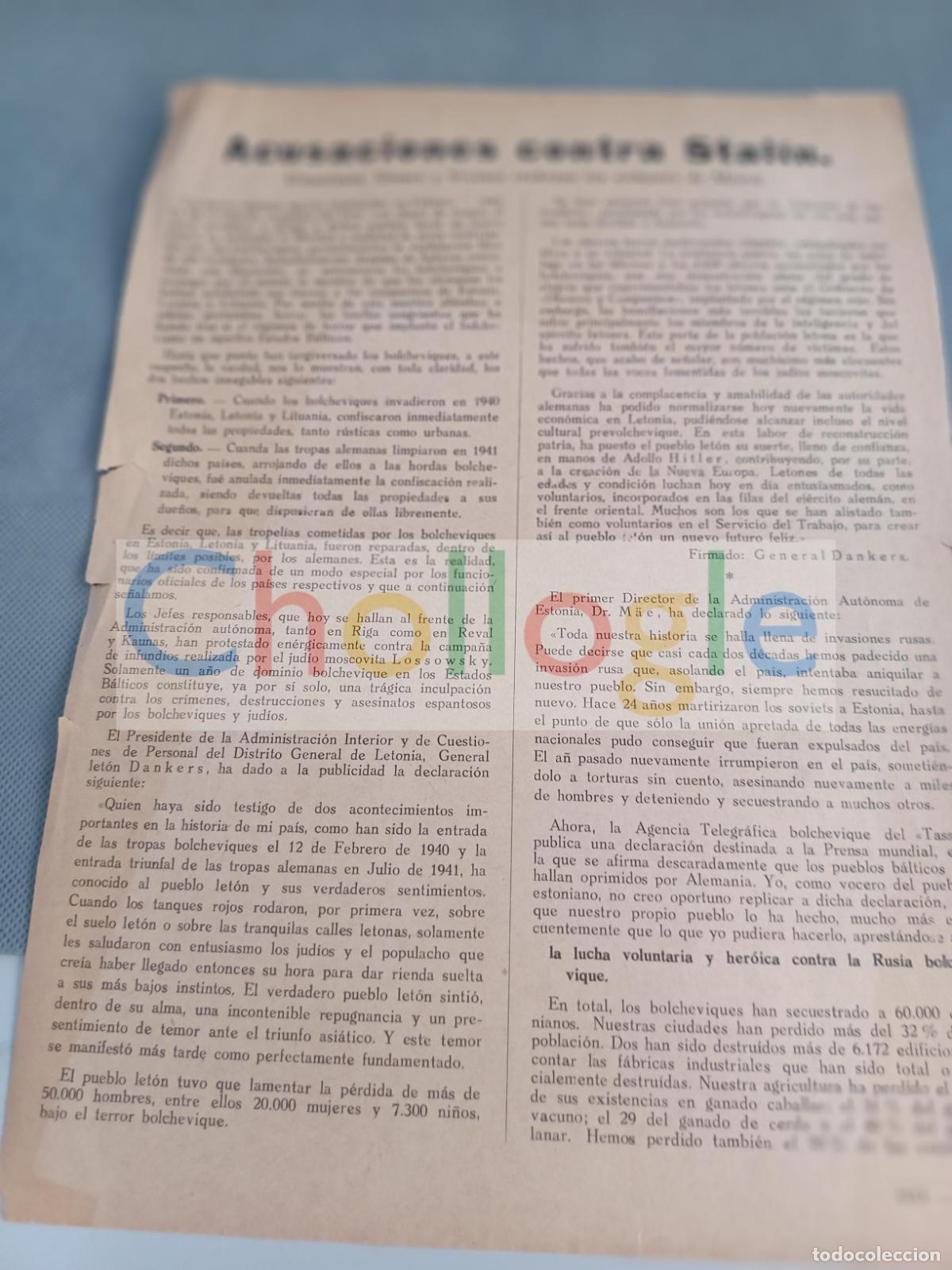 Coleccionismo de Revistas y Peri&oacute;dicos: Acusaciones contra Stalin Presidente Heinrich Kessemeier Hamburgo