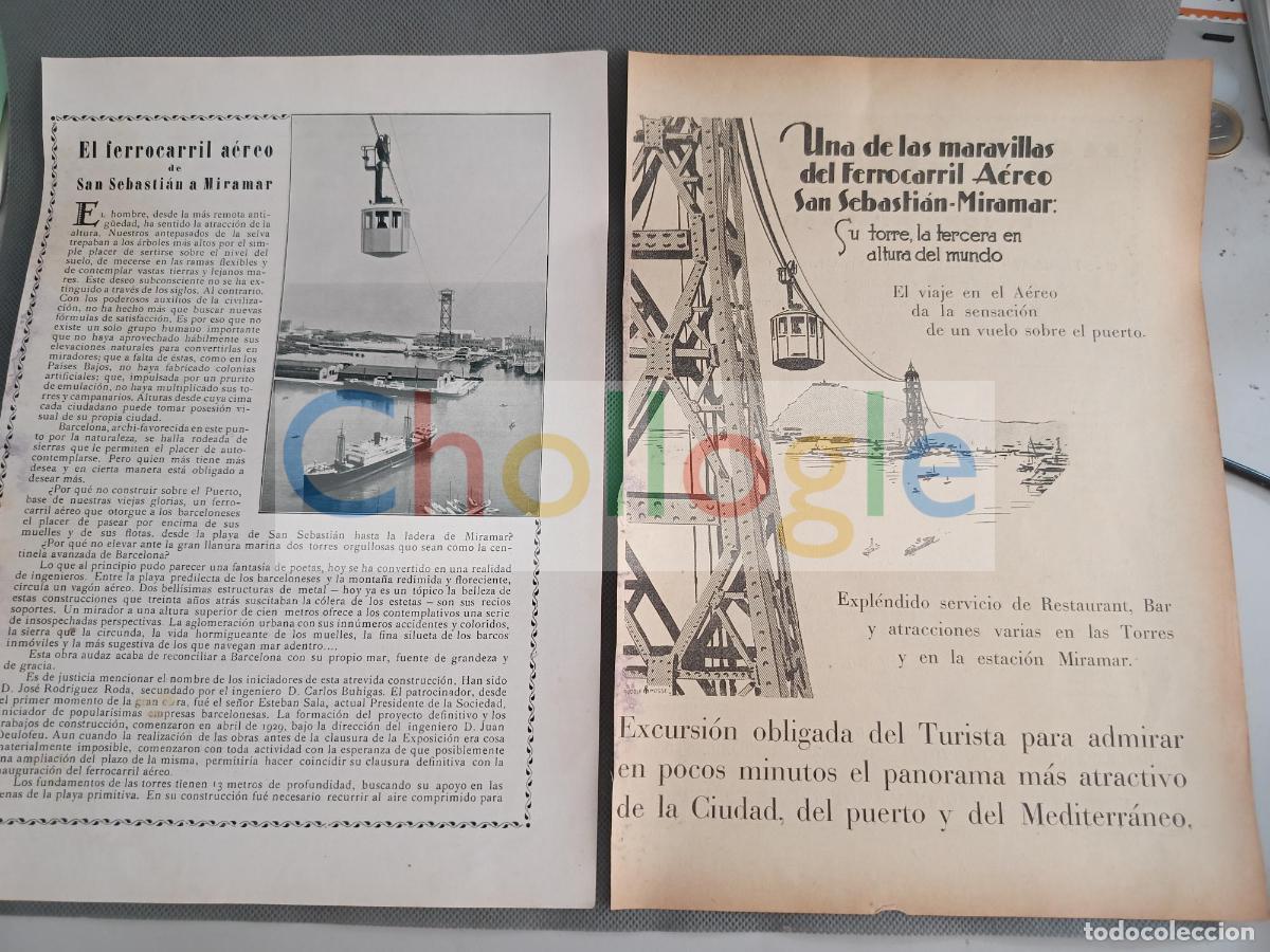 Coleccionismo de Revistas y Peri&oacute;dicos: ferrocarril aereo san sebasti&aacute;n - miramar torre ciudad puerto meditennareo