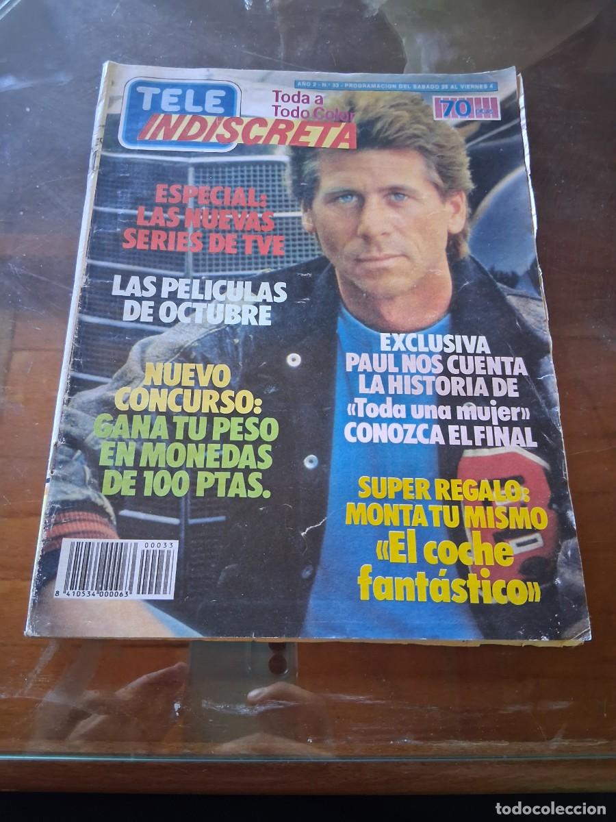 Coleccionismo de Revistas y Peri&oacute;dicos: Revista Tele indiscreta 33 Barry Bostwick Debbi Morgan equipo A ana obregon Emilio Aragon