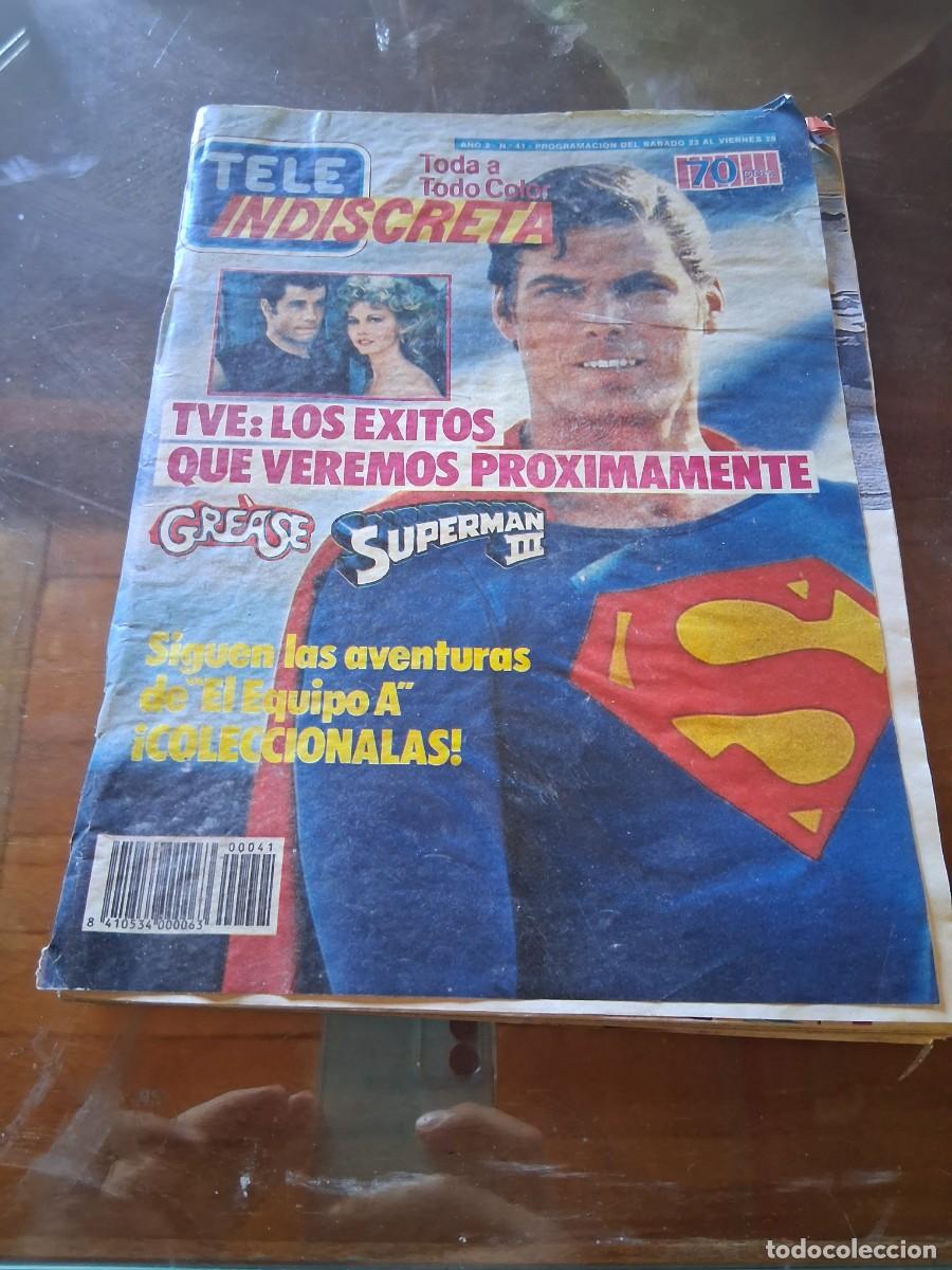 Coleccionismo de Revistas y Peri&oacute;dicos: Revista Tele indiscreta 41 Roger Moore anuncio chicle Dungeons & Dragons