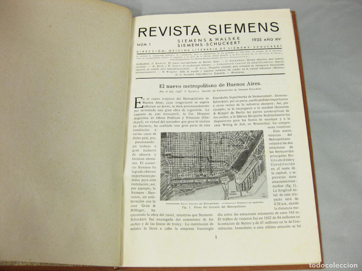 Coleccionismo de Revistas y Peri&oacute;dicos: REVISTA SIEMENS DE 1935. SIEMENS & HALSKE. SIEMENS-SCHUCKERT. A&Ntilde;O XIV COMPLETO EN ESPA&Ntilde;OL