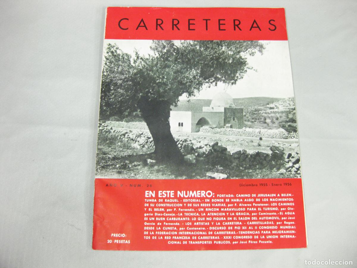 Colecionismo de Revistas e Jornais: REVISTA CARRETERAS N&ordm; 26. DICIEMBRE 1955 ENERO 1956