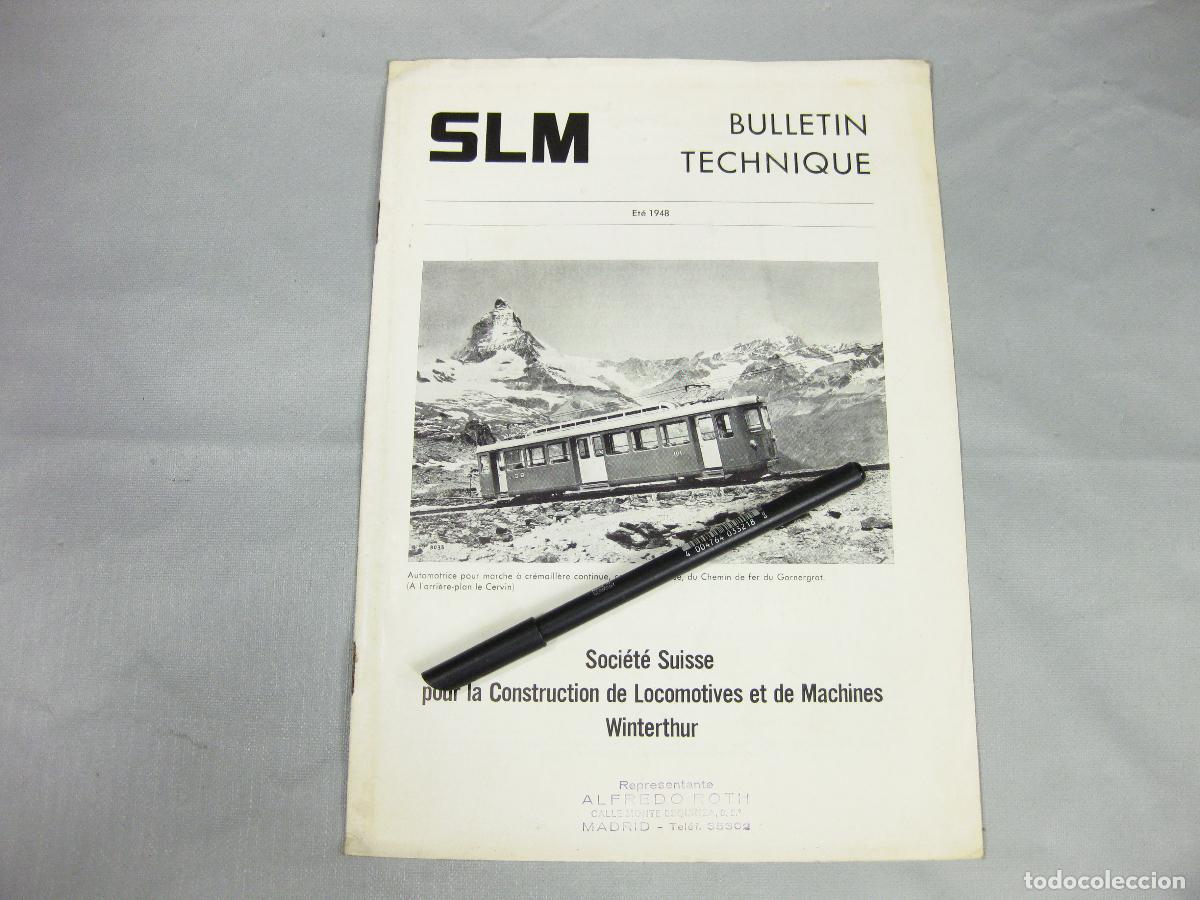 Coleccionismo de Revistas y Peri&oacute;dicos: BOLET&Iacute;N DE LOCOMOTORAS O AUTOMOTORES SLM WINTERTHUR. ENERO 1948. BULLETIN TECHNIQUE