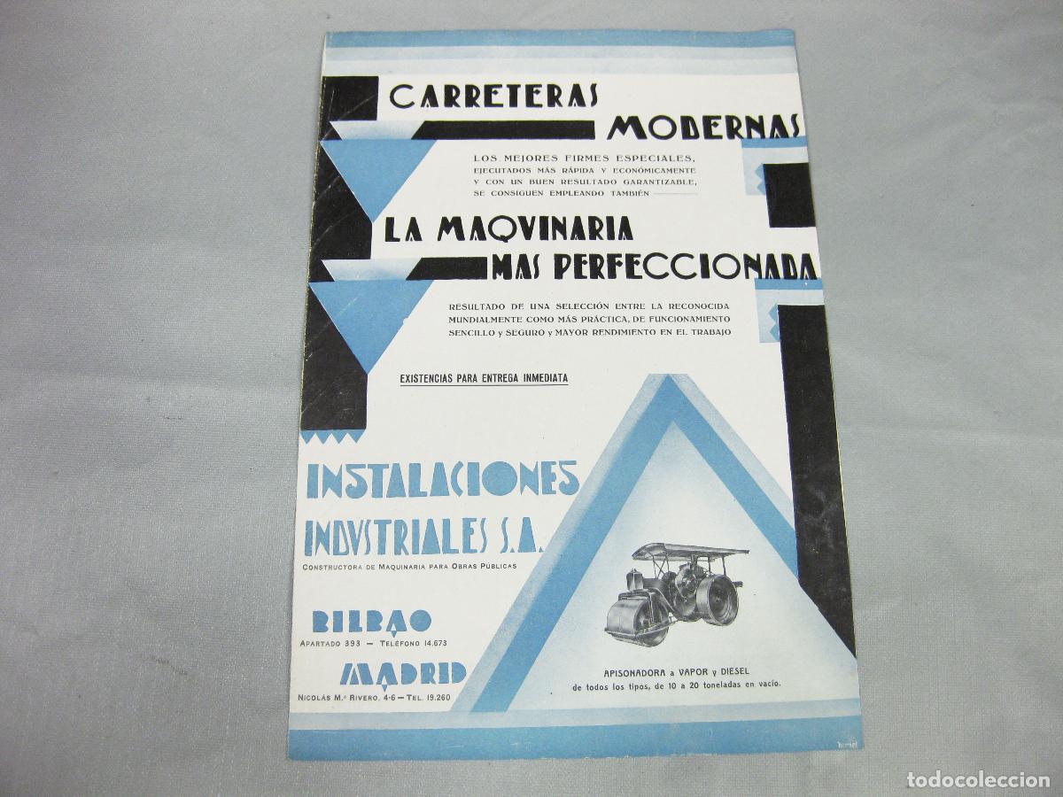 Collezionismo di Riviste e Giornali: CAT&Aacute;LOGO DE MATERIALES PARA OBRAS Y CONSTRUCCI&Oacute;N CARRETERA MODERNA. APISONADORA. BILBAO. MADRID
