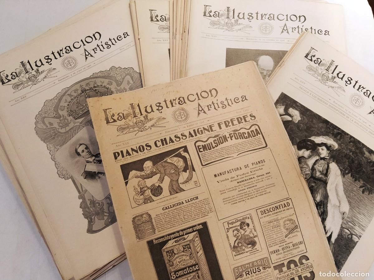 Coleccionismo de Revistas y Peri&oacute;dicos: LA ILUSTRACION ARTISTICA - A&Ntilde;O 1906 COMPLETO -DEL NUMERO 1253 AL 1304 - REVISTAS ANTIGUAS SUELTAS