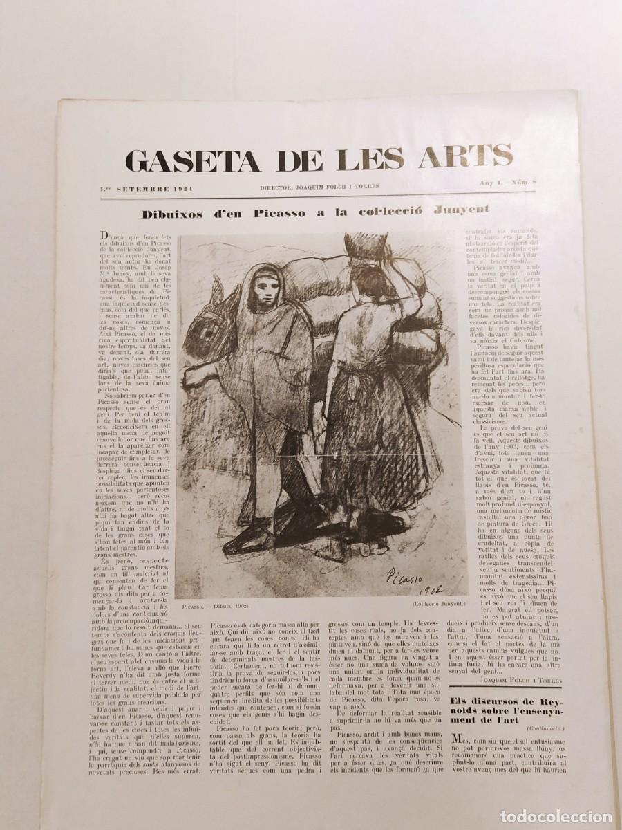 Coleccionismo de Revistas y Peri&oacute;dicos: PICASSO - GASETA DE LES ARTS - NUMERO 8 ANY 1924 - REVISTA ANTIGUA ORIGINAL A&Ntilde;O 1924 -VER FOTOS