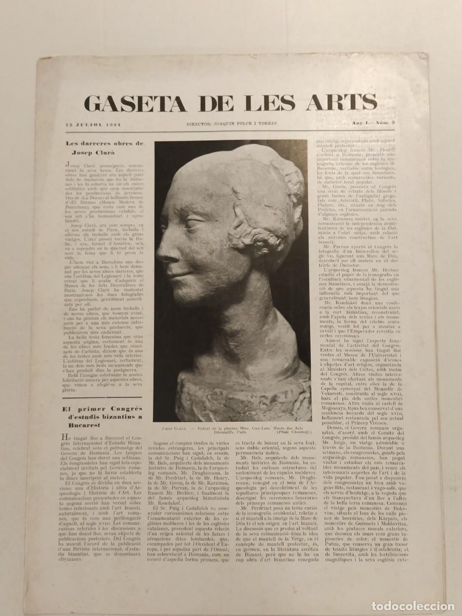 Coleccionismo de Revistas y Peri&oacute;dicos: GASETA DE LES ARTS - NUMERO 5 ANY 1924 - REVISTA ANTIGA ORIGINAL - VEURE FOTOS