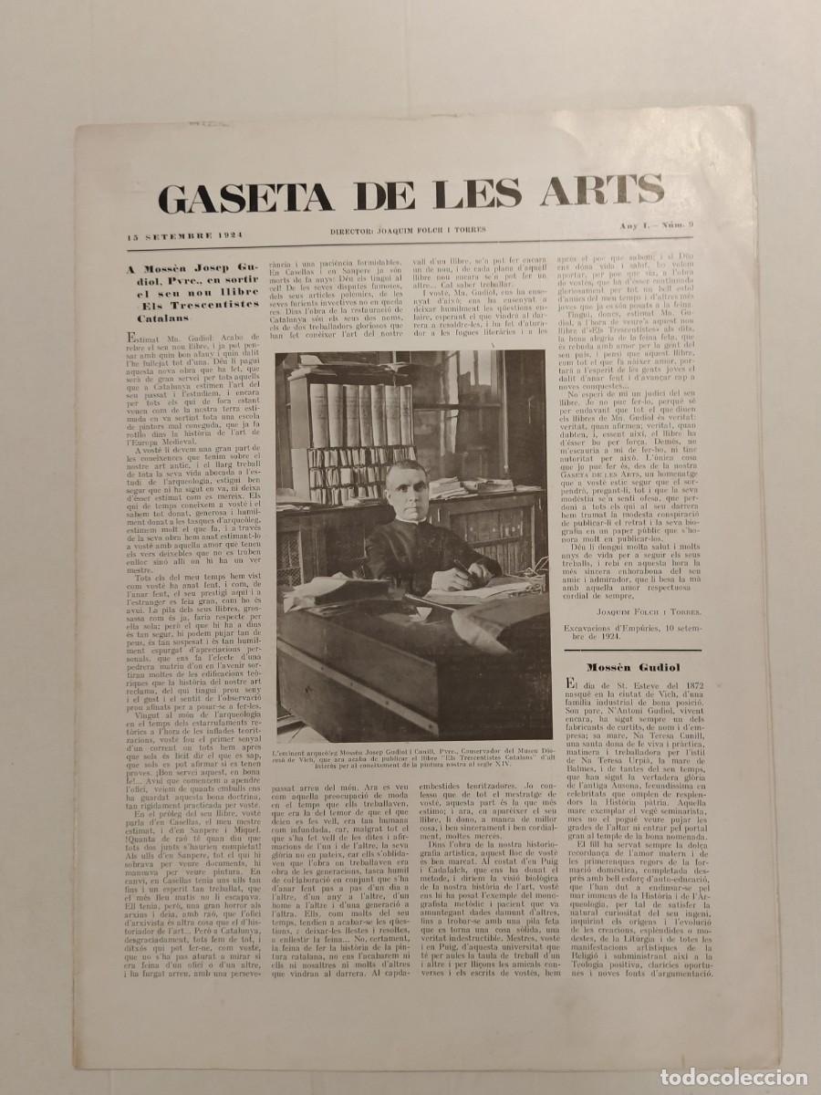 Coleccionismo de Revistas y Peri&oacute;dicos: GASETA DE LES ARTS - NUMERO 9 ANY 1924 - REVISTA ANTIGA ORIGINAL - VEURE FOTOS