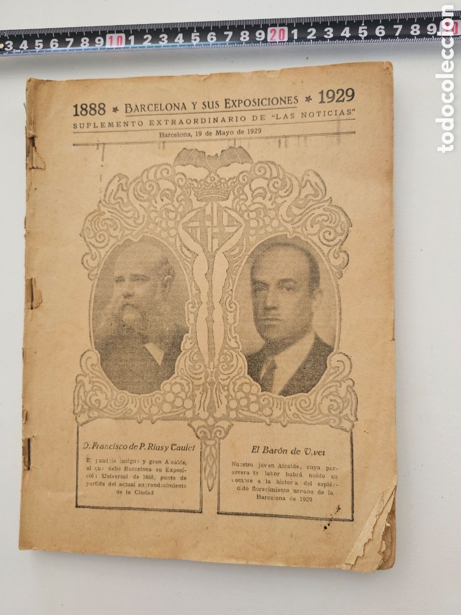 Coleccionismo de Revistas y Peri&oacute;dicos: ​Suplemento Extraordinario &rdquo;Las Noticias&rdquo; (1929) - Barcelona y sus Exposiciones (1888-1929) Tranv&iacute;a