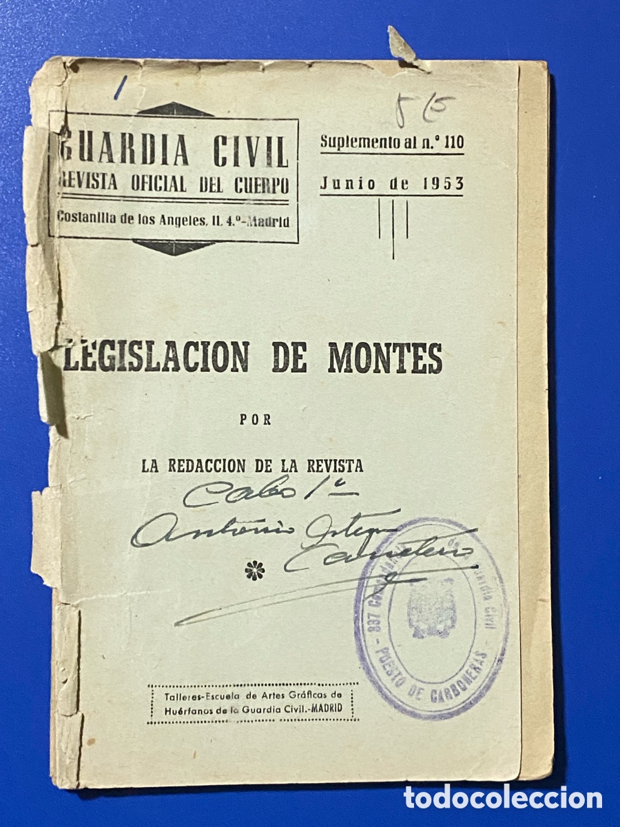 Coleccionismo de Revistas y Peri&oacute;dicos: Revista Guardia Civil 1953