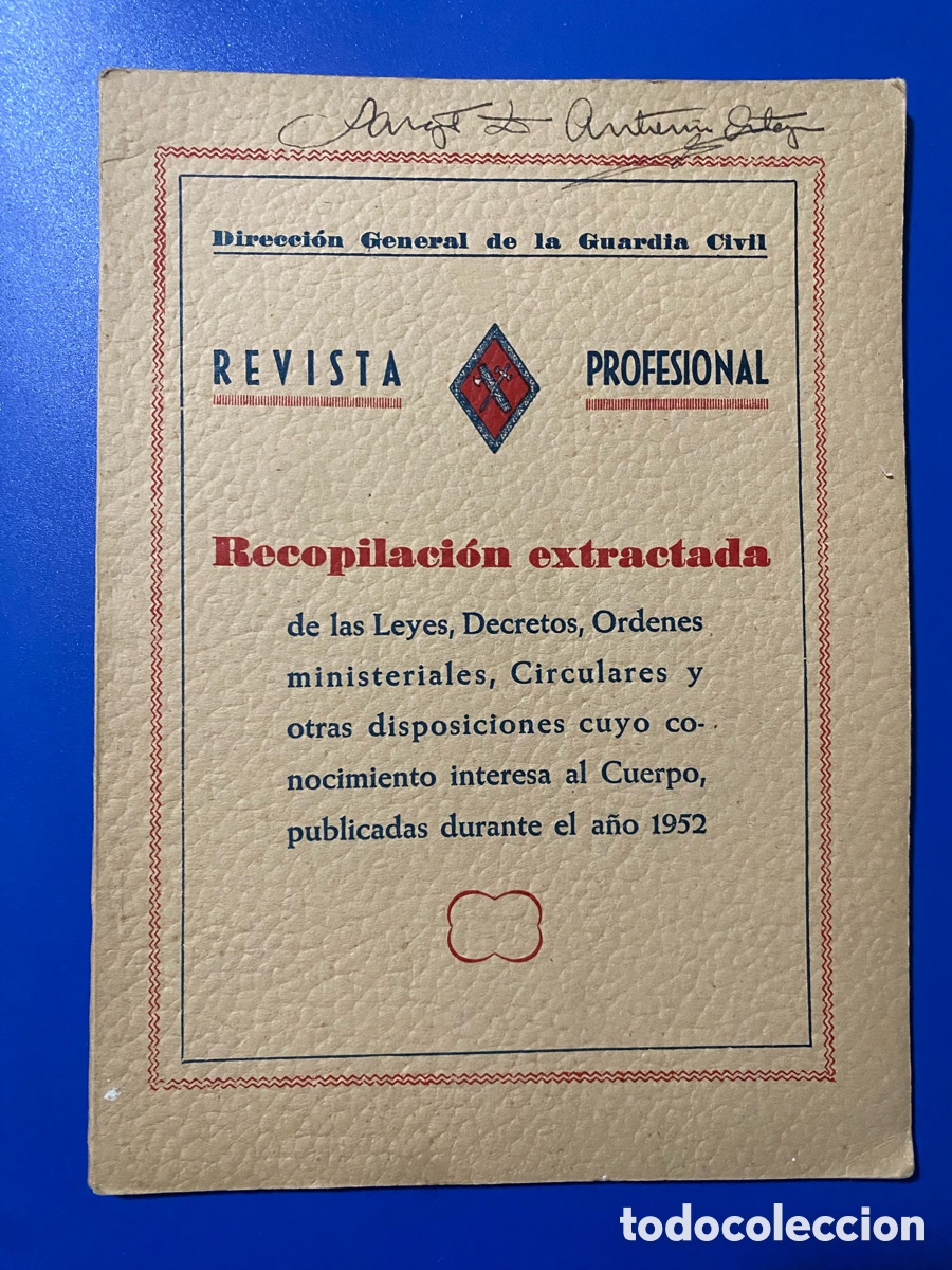 Sammeln von Zeitschriften und Zeitungen: Revista Profesional Guardia Civil 1952