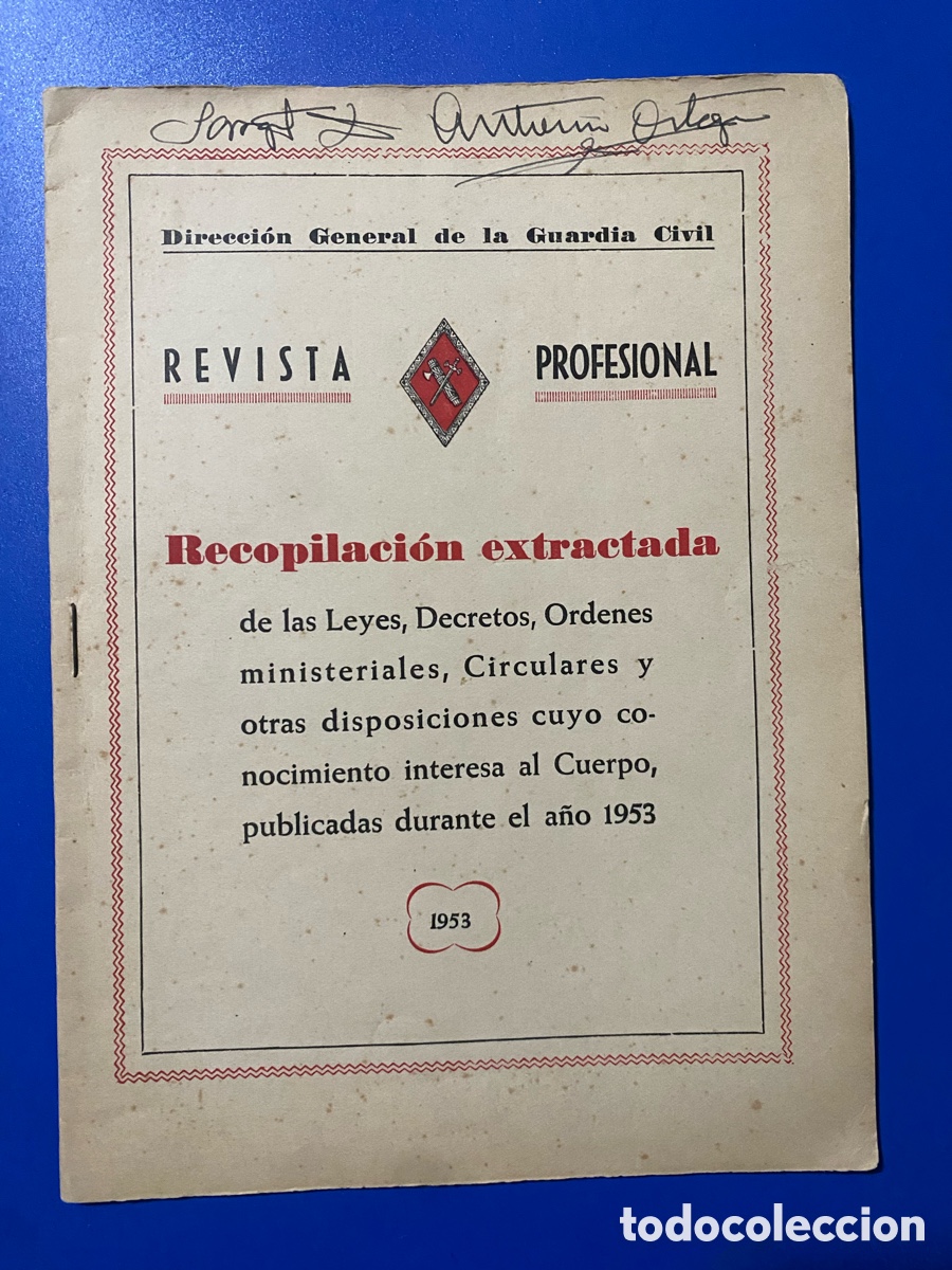 Collezionismo di Riviste e Giornali: Revista Profesional Guardia Civil 1953