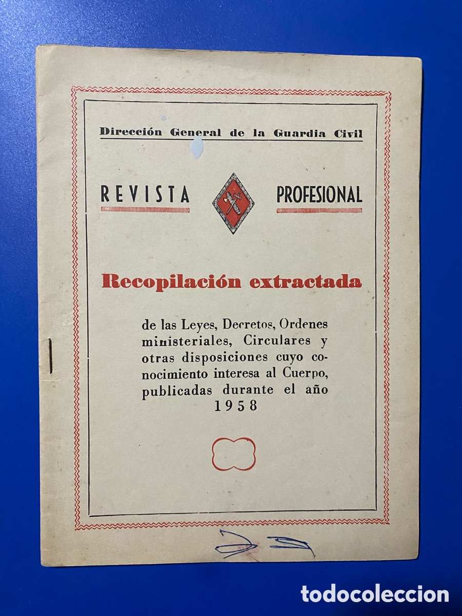 Collezionismo di Riviste e Giornali: Revista Profesional Guardia Civil 1958