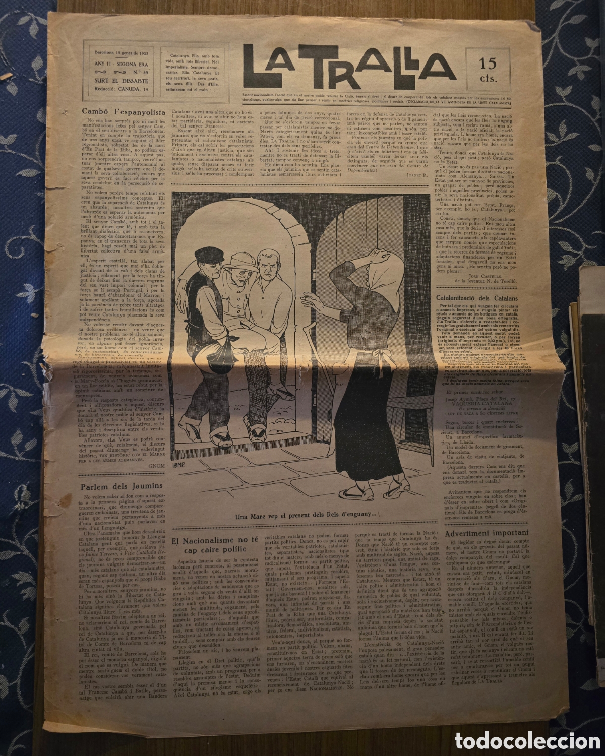 Collezionismo di Riviste e Giornali: REVISTA LA TRALLA,NUMERO 35,A&Ntilde;O 1923,(BARCELONA)