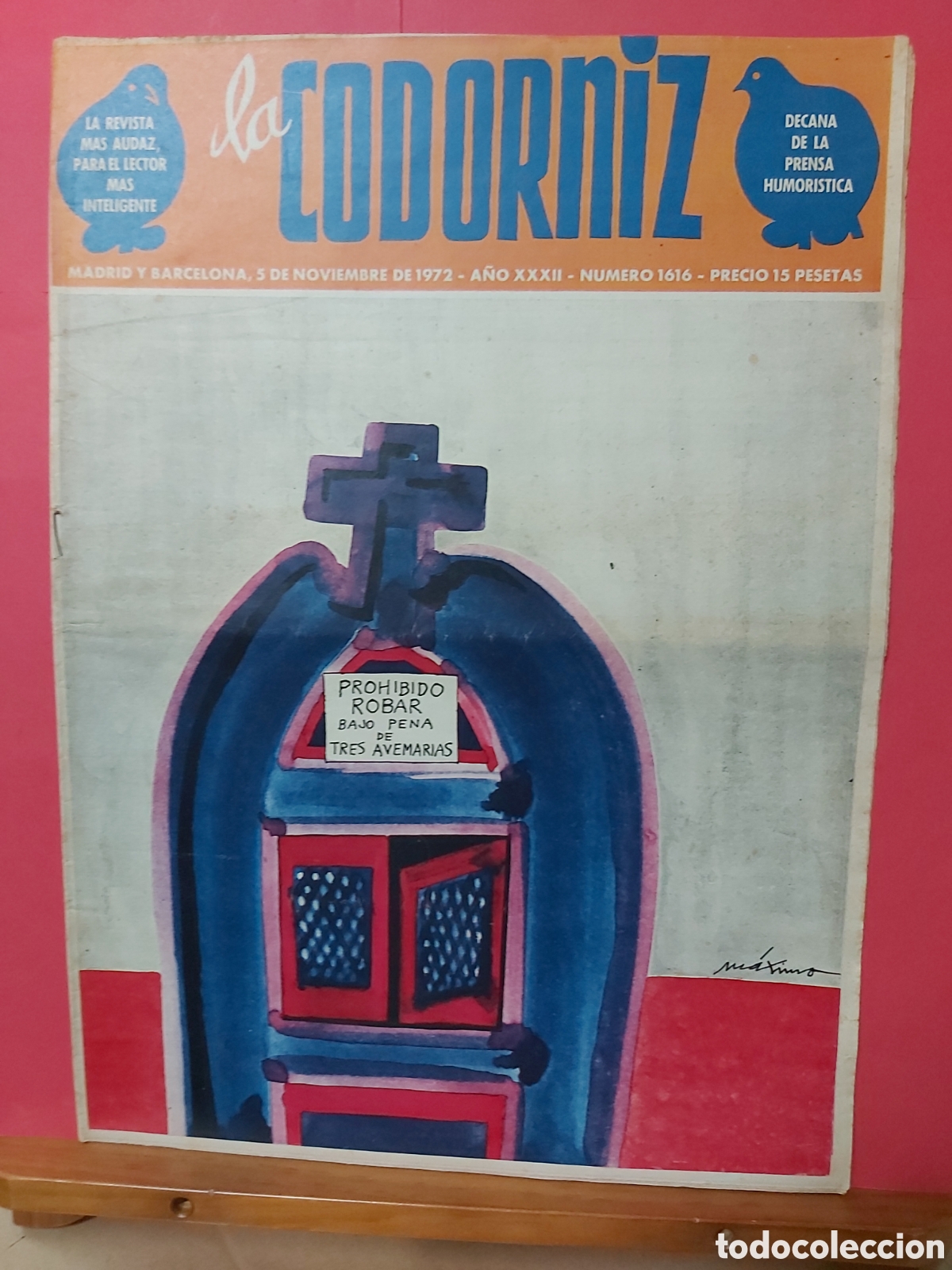 Coleccionismo de Revistas y Peri&oacute;dicos: * LA CODORNIZ * N&ordm; 1616 A&Ntilde;O 1972 * REVISTA DE PRENSA HUMORISTICA *