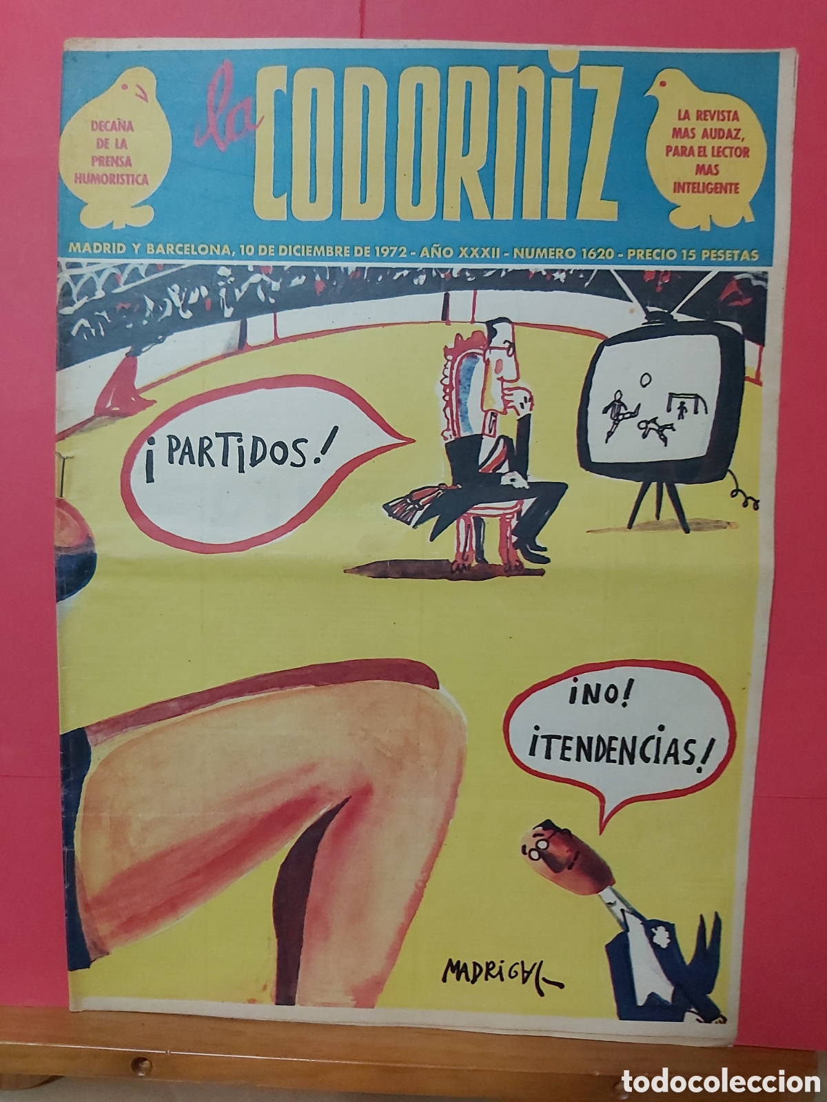 Coleccionismo de Revistas y Peri&oacute;dicos: * LA CODORNIZ * N&ordm; 1620 A&Ntilde;O 1972 * REVISTA DE PRENSA HUMORISTICA *
