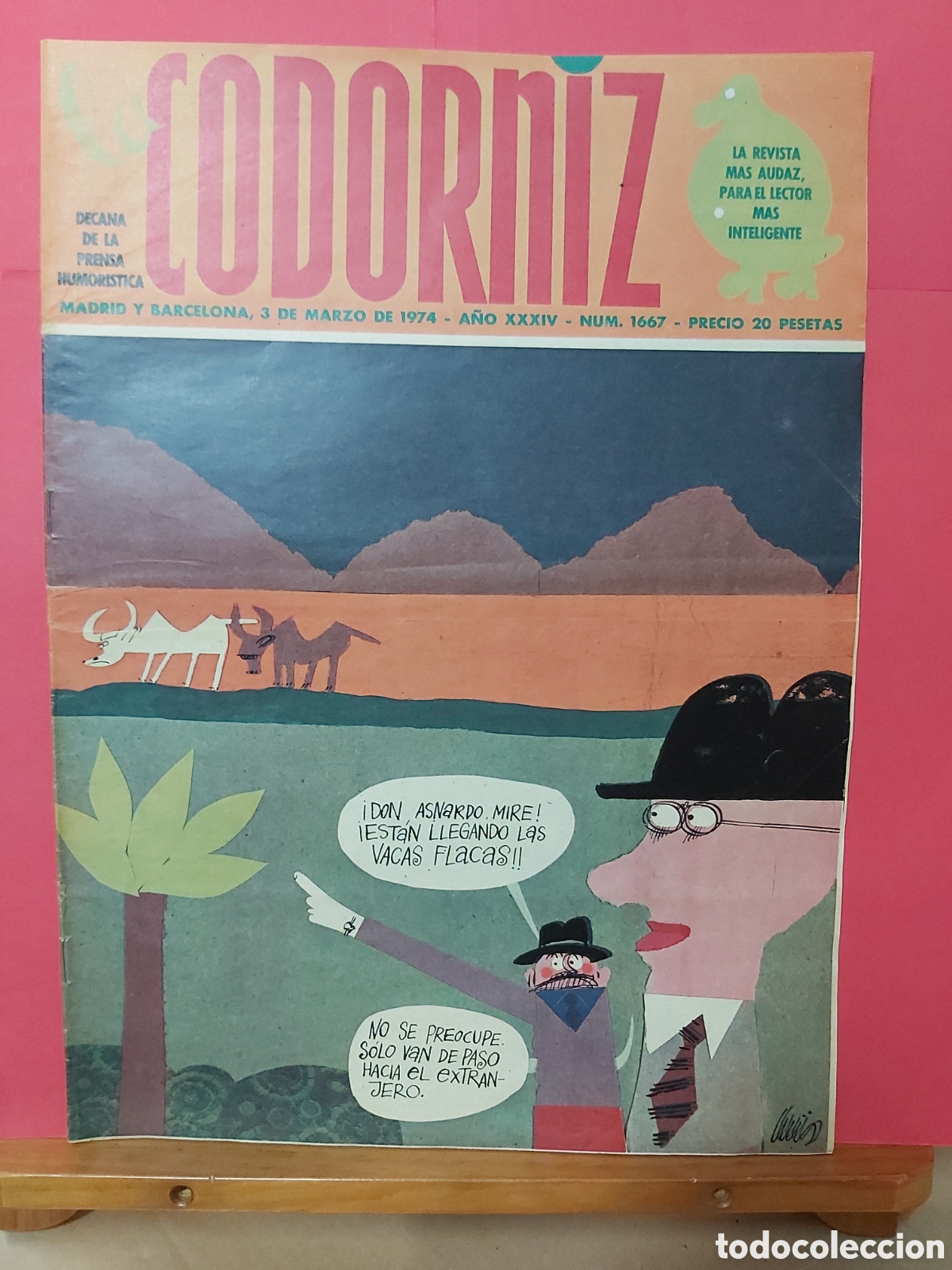 Coleccionismo de revistas y peri&oacute;dicos: * LA CODORNIZ * N&ordm; 1667 A&Ntilde;O 1972 * REVISTA DE PRENSA HUMORISTICA *
