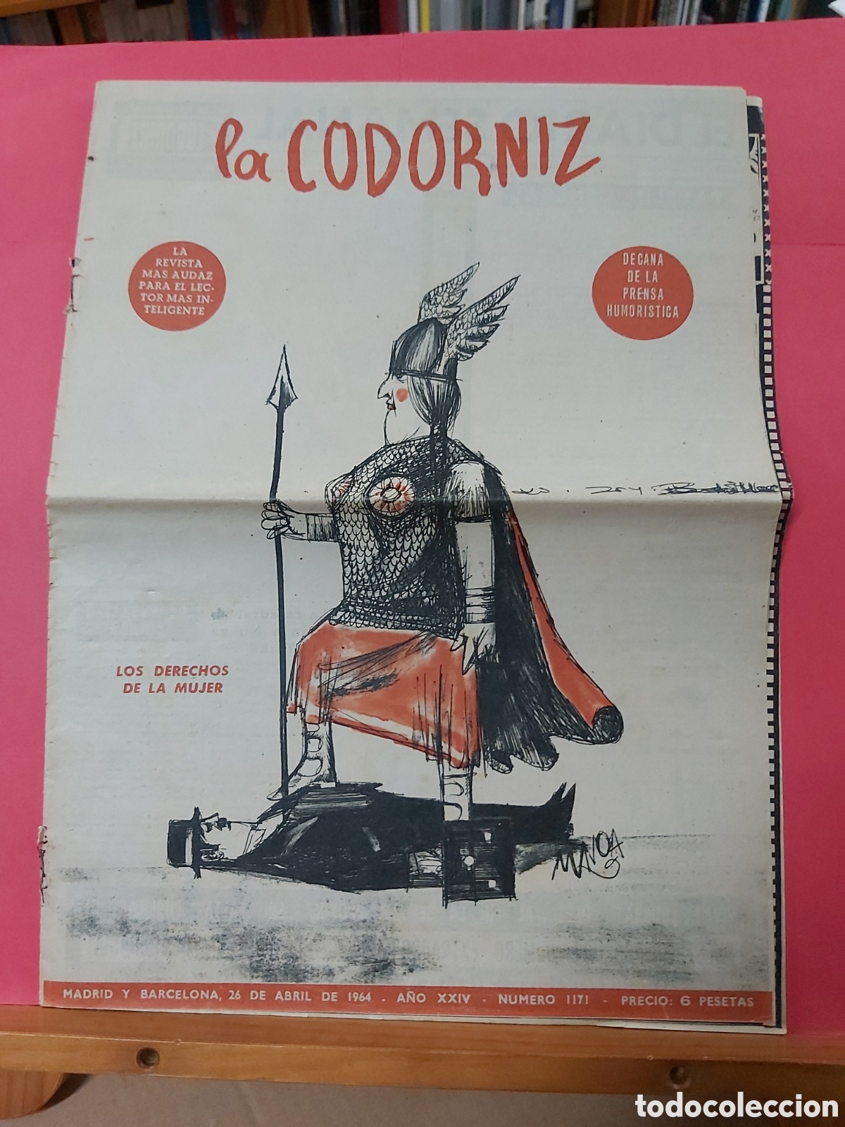 Coleccionismo de Revistas y Peri&oacute;dicos: * REVISTA LA CODORNIZ * N&ordm; 1171 * 26 DE ABRIL DE 1964 * ORIGINAL *