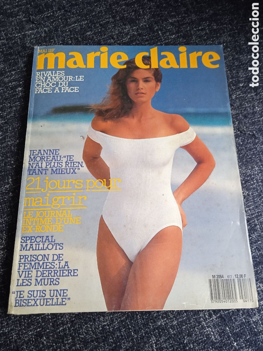 Coleccionismo de Revistas y Peri&oacute;dicos: REVISTA DE MODA -MARIE CLAIRE N&ordm; 417 MAYO 1987 -Cindy Crawford By Patrick Demarchelier - EN FRANCES
