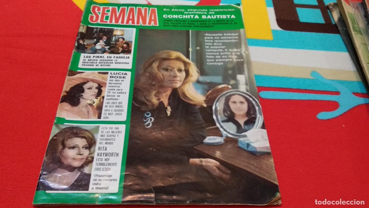 Coleccionismo de Revistas y Peri&oacute;dicos: REVISTA SEMANA 7-2-1976-CONCHITA BAUTISTA-LUCIA BOSE,RITA HAYWORTH POSTER BASILIO