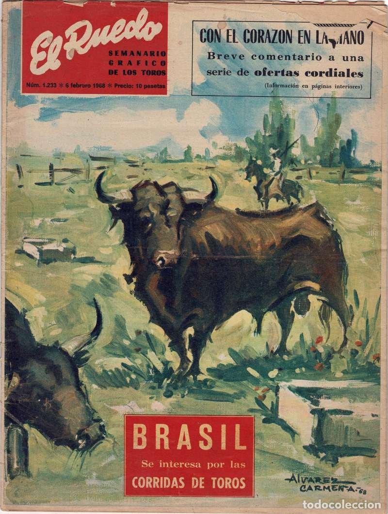 Coleccionismo de Revistas y Peri&oacute;dicos: Revista El Ruedo N&ordm; 1233, 6 febrero 1968