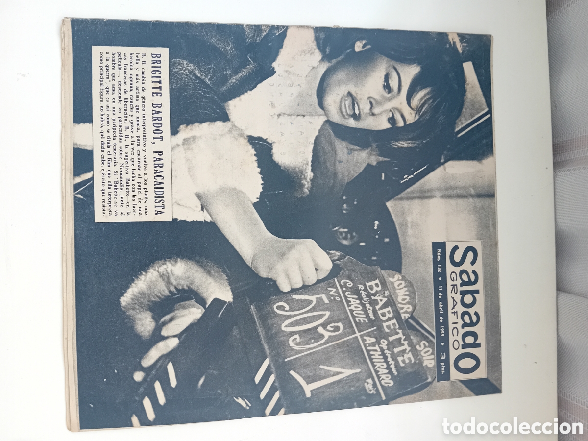Coleccionismo de Revistas y Peri&oacute;dicos: sabado grafico a&ntilde;o 1959 brigitte bardot paracaidista