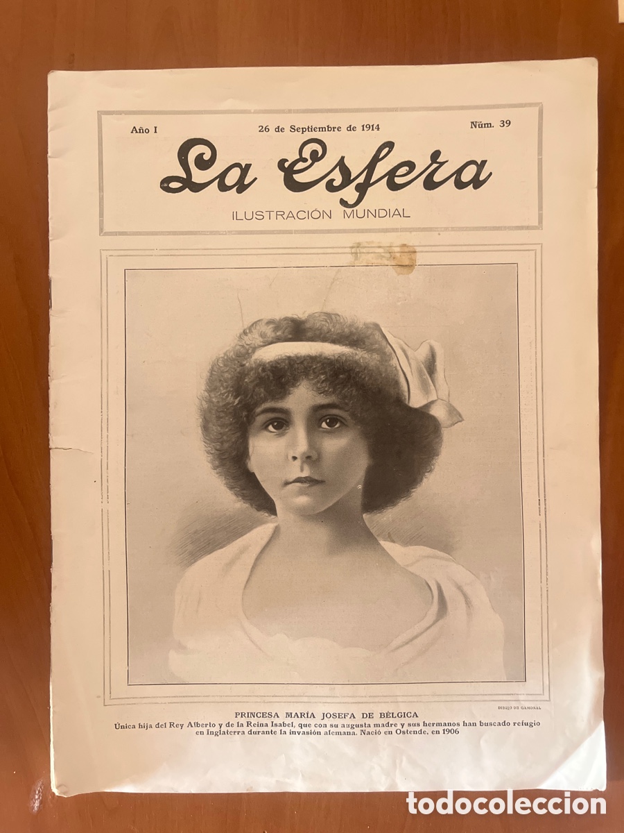 Coleccionismo de Revistas y Peri&oacute;dicos: LA ESFERA ILUSTRACI&Oacute;N MUNDIAL, N&Uacute;MERO 39, (A&Ntilde;O I)