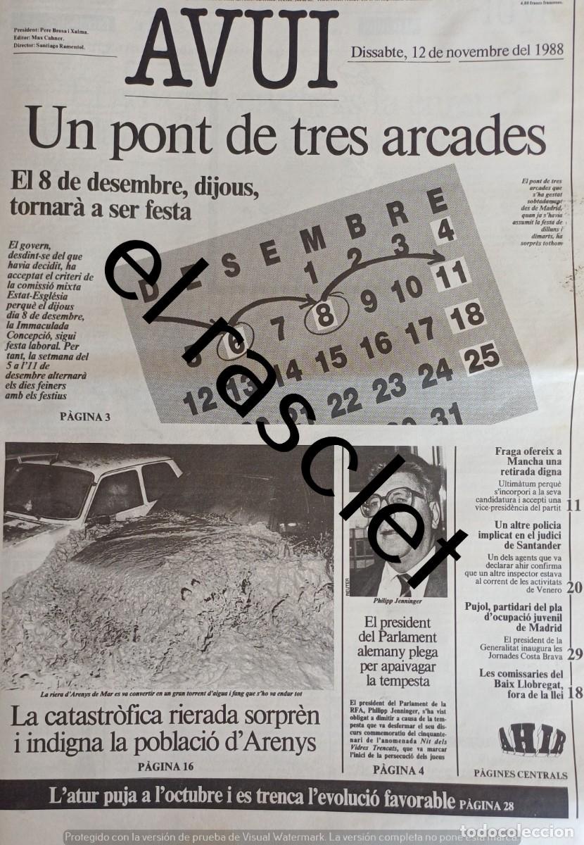 Coleccionismo de Revistas y Peri&oacute;dicos: DIARIO AVUI 12 NOVIEMBRE 1988