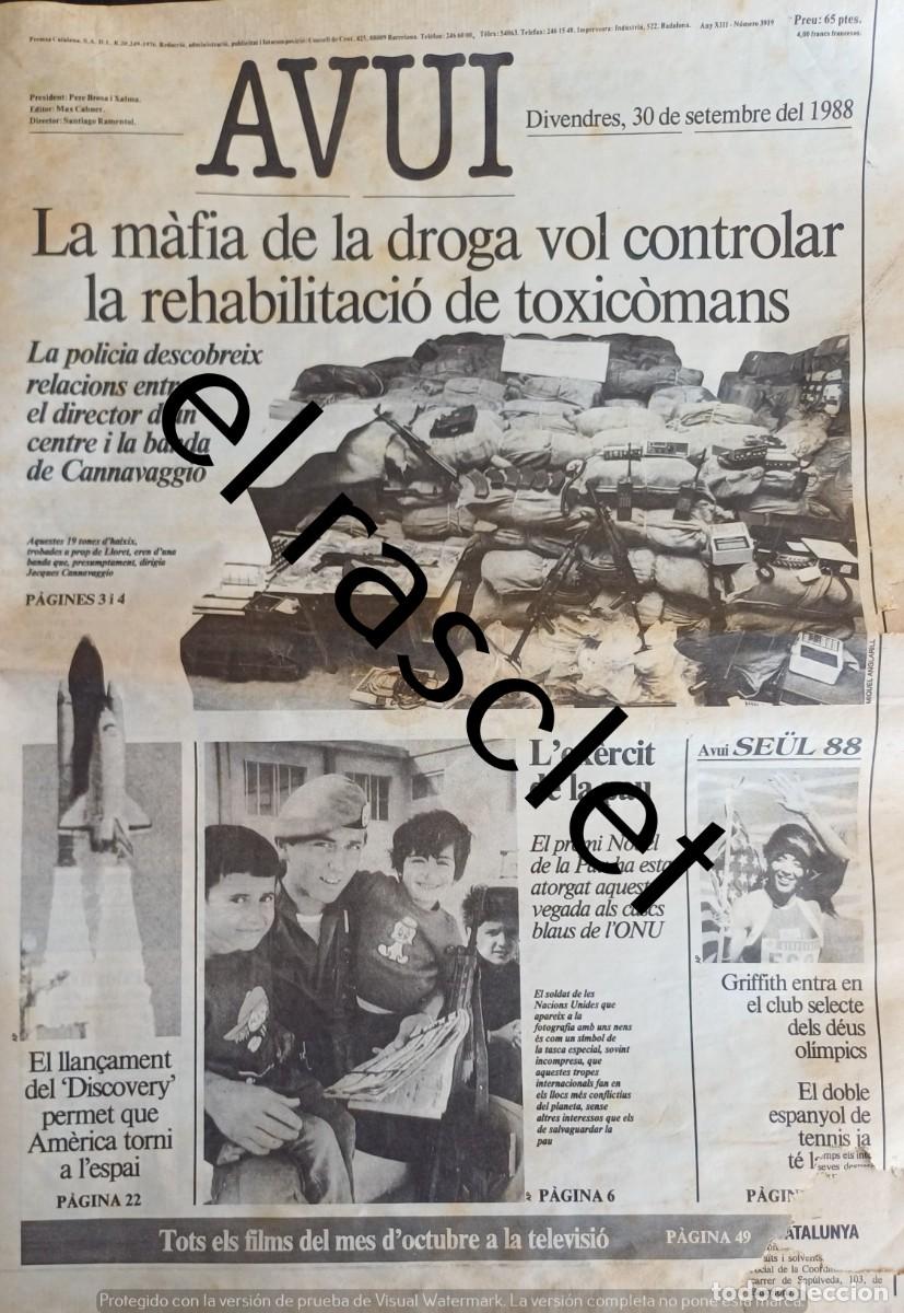 Coleccionismo de Revistas y Peri&oacute;dicos: DIARIO AVUI 30 SEPTIEMBRE 1988