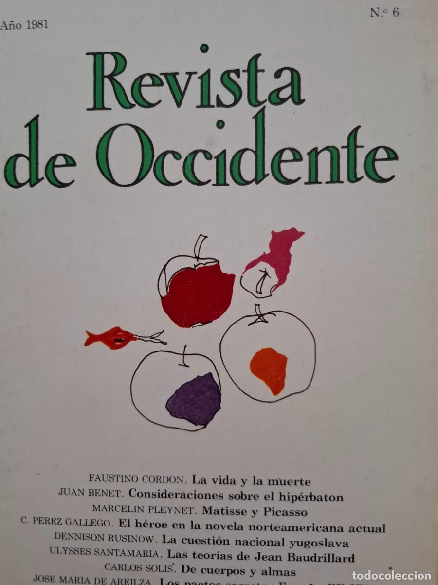 Coleccionismo de Revistas y Peri&oacute;dicos: revista de occidente n&ordm; 6 1981