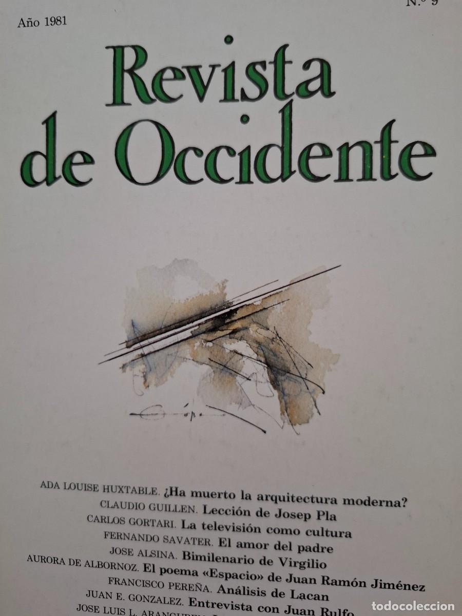 Coleccionismo de Revistas y Peri&oacute;dicos: revista de occidente n&ordm; 9 1981