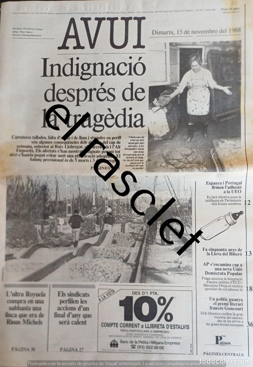 Coleccionismo de Revistas y Peri&oacute;dicos: DIARIO AVUI 15 NOVIEMBRE 1988