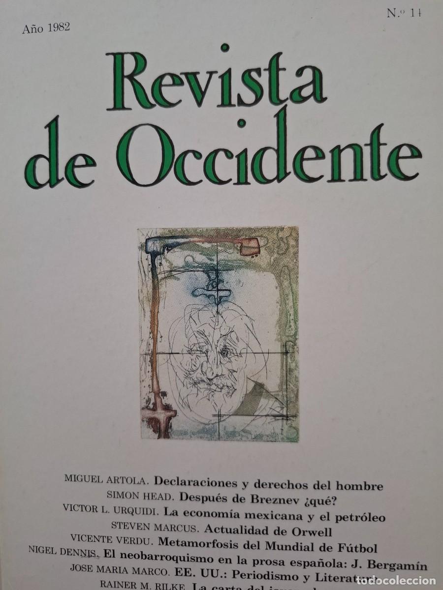Colecionismo de Revistas e Jornais: revista de occidente n&ordm; 14 1982